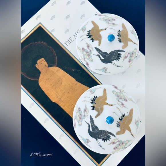 2 Sets of Japanese Fine Porcelain Arita Fukagawa Lidded Teacups  | - Picture 4 of 8